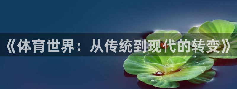 《体育世界：从传统到现代的转变》